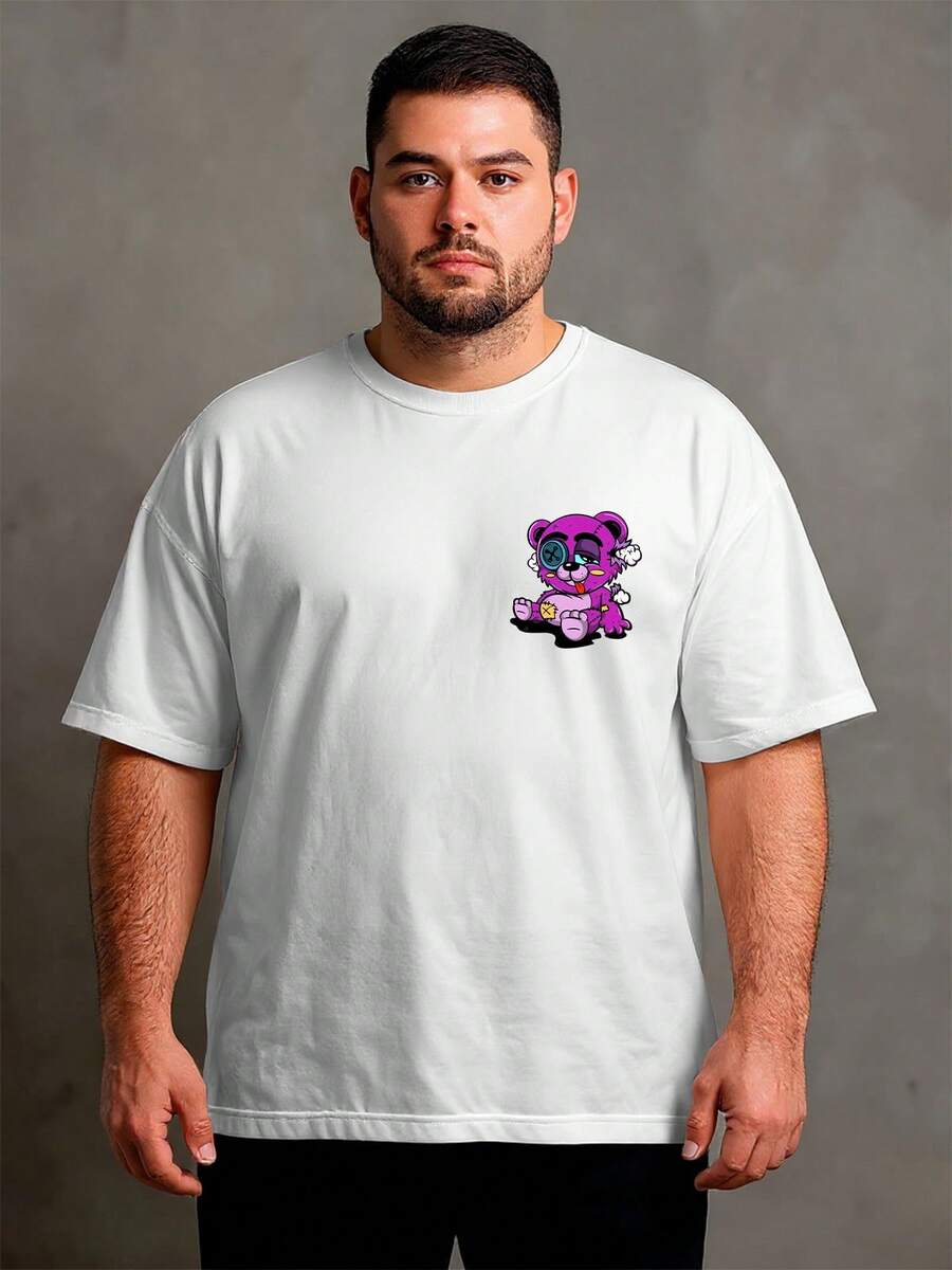 Camiseta Plus Size Masculina  GG ao G5 Modelagem Confortável Estampa Estilo Casual Dia a Dia
