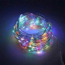 1pc 50/100/200/300LED Solar Fairy Lights Outdoor, 8 Modes Copper Wire LED Light String, Holiday Party Garden Decoration Light - Solar Copper Wire Light - View 13