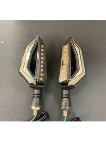 2 Direccionales Focos Faros Led Motocicleta Efecto Neon Tmax - Rojo - Ver 6