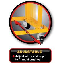 W41037 Rolling Engine Stand with Straps - 750 lb. Capacity - Soporte de motor rodante: 750 libras - Ver 4