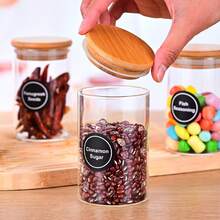 12packs  Glass Storage Containers With Lids, Glass Jars With Lids, Clear Food Jar, Square Canister , Pantry Organizers And Storage For Cookie Flour Oat Pasta Tea Coffee Bean (Round) - Vòng tròn trong suốt 12 - Xem 10