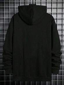 Sudadera con Capucha para Hombre, Sudadera Negra Fashion con Estilo Gótico y Demoníaco, Ideal para Fans de la Cultura Oriental, Caliente y Protectora Contra el Frío, Adecuada para Eventos Temáticos, Cosplay, Diseño Único y Impactante,sudaderas para hombre,sudaderas,sudadera,sudaderas para parejas,twilight,halloween. - Negro - Ver 2