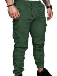 Calça Jogger Cargo Masculina – Estilo Urbano com Conforto Extremo - Verde Oliva - Visão 2