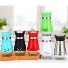 Salero y pimentero - Juego de salero y pimentero de vidrio con soporte - Ideal para cocina, autocaravana, camping, barbacoa - Perfecto para cocineros caseros y entusiastas al aire libre - Elegante, funcional y práctico - Eleva tu juego de sabores, Útiles escolares - Multicolor - Ver 5