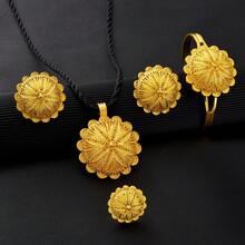 1 套經典金色珠寶套裝，女士婚禮/派對禮物套裝 - 金黃色 - 查看 5