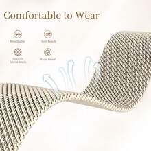 18mm 20mm 22mm Metal Band Compatible With Garmin Smartwatch, Stainless Steel Mesh Strap For Vivomove 3S/Style/Luxe/Sport//3, Vivoactive 5/6/4/4S/3, Venu 3S/3/2S/2/2 Plus/Sq/Sq 2, Forerunner 35/45/45S/55/245/255/255S/265/265S/645/735XT/745/935/945/945 LTE/965, Fenix 5/5 Plus/6/6 Pro/7 Series, Epix Gen2, Instinct 1/2, Enduro/Enduro 2, Approach S12/S40/S42/S62, Descent Mk1/Mk2/Mk2i/Mk3 Watch Bands For Women Men