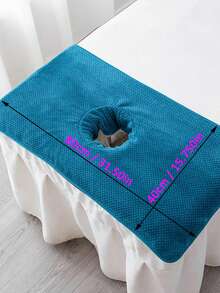 1 Pc Thick Absorbent Spa Towel Massage Sheet Set With Face Hole, Spa Bed Cover Towel For Beauty Salon, Beauty Salon Spa Supplies, Massage Table Bed Cover Towel And Massage Face Rest Cover Bathroom Decor Fall Decor Back To School For Beauty Salon Home Bathroom Shower Towels For Beaty Salon, Hotel Sports,Home Essentials, Towel, Skin Care