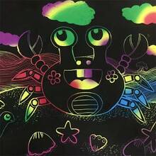 20pcs Scratch Paper+2 Bamboo Pens ,Scratch Rainbow Art Paper Scratch Painting Kit With 2 Bamboo Stick Birthday Party Holiday GiftGift,Amazing Gift