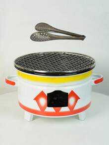 1 套便携式烧烤炉，适用于庭院、户外野餐和聚会；也可用作室内水壶泡茶炉、取暖炉、火炉和冬季家用炭炉，兼容食物夹和烧烤网 - 多色烤爐 - 查看 15