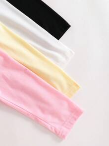 4pcs/Set Young Girl Cute Butterfly Print Long Sleeve Top, Casual For Autumn/Winter - Multicolor - View 4