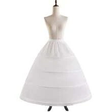 1 chiếc váy cưới cô dâu 3-5 lớp viền thép màu trắng, váy đuôi cá, 4 viền thép 5 viền bèo nhún, váy cỡ lớn 6 viền thép 6 viền vải tuyn, váy phồng, váy mây, váy công chúa, váy đồng phục học sinh, thích hợp cho đám cưới, tiệc tùng, biểu diễn, cosplay, lolita, khiêu vũ, halloween - trắng - Xem 9