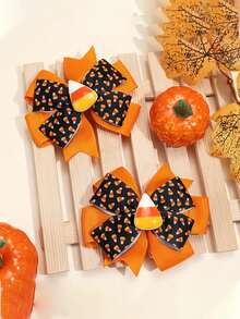 1pc Thanksgiving Corn Candy Hair Clip, Mixed Color Design, Polyester Material, Cute Autumn Hair Accessory, Fashion For Party, Suitable For Teenagers, Girls Costume Accessory, Autumn/Winter Season