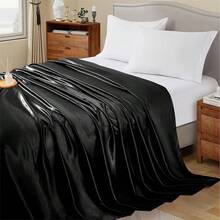 1 Stück Satin Spannbettlaken, luxuriös und seidig weiche Bettwäsche (nur Spannbettlaken)