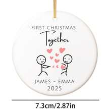 1 pieza Adorno personalizado de Primera Navidad, regalo de Navidad, regalo de Acción de Gracias, decoración del hogar