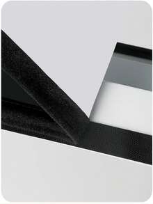 Cortina opaca sin perforación, cortinas de viaje portátiles con para la sala de estar y el dormitorio - Negro - Ver 9