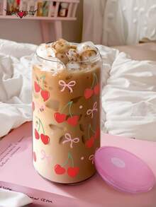 2 件冰抹茶咖啡杯，带盖和吸管、蝴蝶图案吸管杯、果汁饮料吸管杯 - 送给朋友的最佳礼物！ - 彩色 - 查看 2