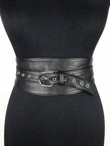Leather Wide Belt,Harness For Women,Punk Leather Harness Belt Gothic,Rave Costume Belt,Ladies' Harness Leather - Black - View 1