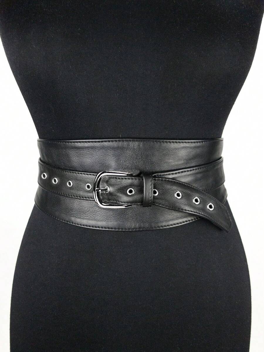 Leather Wide Belt,Harness For Women,Punk Leather Harness Belt Gothic,Rave Costume Belt,Ladies' Harness Leather - Black - View 1