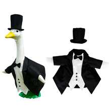 Wedding Goose Outfits Lawn Goose Couple Costume With Headwear For Garden Goose Outdoor Decoration - 黑色 - 查看 6