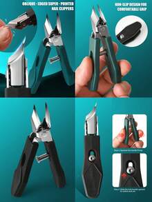 新款长柄弧形指甲钳，超锋利宽刃弯刀片指甲钳，指甲槽钳，鹰嘴钳，宽口修脚工具 - 彩色 - 查看 1