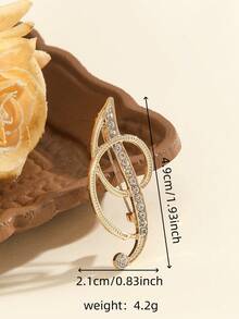 1 件时尚创意水钻 A-Z 英文字母金色胸针，百搭简约配饰别针，适合男女珠宝服装配饰包包饰品办公室配饰圣诞礼物 - 彩色 - 查看 30