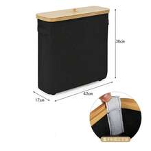 12 لفة ورق تواليت سلة مع غطاء، حامل ورق تواليت مستقل وصندوق تخزين للحمام، حامل ورق تواليت، سلة تخزين من البامبو، سلة ورق تواليت، ديكور منزلي للحمام، منظم حمام، ديكور خريفي، عودة إلى المدرسة