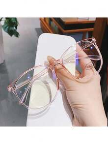 1/2/4件套女士眼镜防止视觉疲劳看电脑看电视玩游戏看手机透明镜片护眼时尚百搭眼镜 - 彩色 - 查看 14