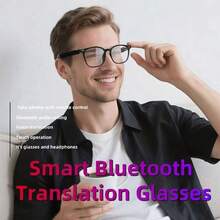 AI Smart Glasses, Supporting Real-Time Translation Of 160 Languages, Equipped With GPT Chat System, Male And Female Multi-Functional Audio Glasses, Built-In Microphone And Speaker, Playing Music And Amplifying Calls During Calls, Physical Color Changing Lenses, Multi-Functional Glasses, Language Translator, Modern Wearable Devices, Fashionable Smart Glasses, Lightweight Frame, Advanced Materials, Translation Glasses, Voice Control Glasses, Remote Workers, Technology Enthusiasts - Kính phiên dịch AI - Đen - Xem 3