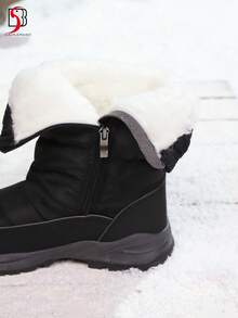 Women's Snow Boots, Warm Thermal Lined Thick Anti-Slip Cold-Proof Comfortable Snow Boots, Suitable For Outdoor Activities In Cold Winter Weather - Black - View 8