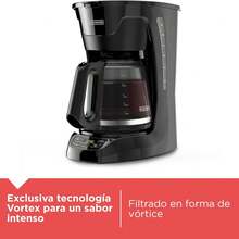 Cafetera Programable BLACK+DECKER  para 12 tazas, color negro, CM1110B-LA, Panel digital para Programar la hora y para preparar café automáticamente, filtro permanente - Tipo de Enchufe A USA (110-127V) - Ver 7
