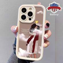 Jesus Love People Christ Bible Verse Pattern Case For IPhone 17 16 15 14 Pro Max 13 12 11 XR XS Air Plus E Shockproof Drop Protection Rugged Durable Silicone Cover,Suitable For IPhone 17 Air - trắng - Xem 3