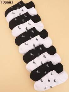 10 Pairs Women's Breathable Invisible Liner Socks, Spring/Summer - Multicolor - View 8