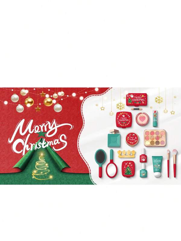 Christmas Limited Edition Simulation Cosmetics, Princess Makeup Set Pretend Play Cosmetic Gift Toy