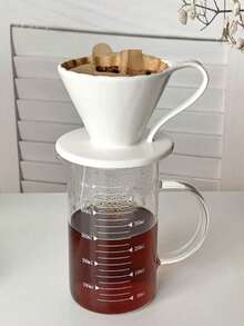 1 pieza Cafetera de goteo con escala de medición, cafetera de vidrio resistente al calor
