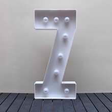 1pc 73cm/28.7in Illuminated Marquee Number Frame, White Light, KT Board, Numbers 0-9, Plug-In, Party Decor Light, Birthday Party, Anniversary Decoration - Warm Light - Yellow - View 15