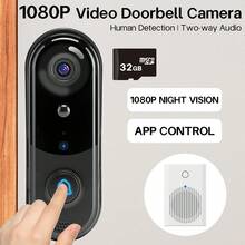 WiFi Doorbell Camera Wireless, Wireless Indoor Chime, 1080P Live Video, 1080P Night Vision, Free Cloud Storage, 32GB Micro SD Card, Motion Detection And Ai Human Detection, 2.4Ghz WiFi Only, Weather Resistance, Easy To Installation - màu đen - Xem 12