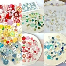 20/50/100pcs Colorful Plastic Cute Buttons, DIY Craft Decorative Buttons, Creative Scrapbooking Stickers, Assorted For Sweater, Cardigan, Shirt Sewing