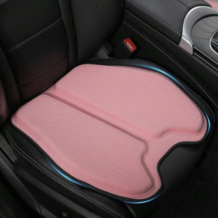 Soft Thin Gel Seat Cushion For Car Seat, Office Chair, Wheelchair, Stadium - Non-Slip Car Seat Cushions With 1 Inch Gel - Sciatica & Tailbone Pain Relief (Pink),19067561 - Màu Hồng Tươi - Xem 1