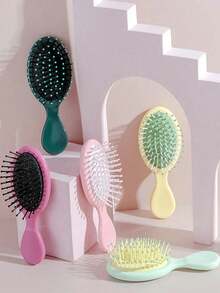 Macaron Mini Cute Brush Portable Travel Wet And Dry Dual-Use Air Cushion Toothbrush Daily Travel Outing Use, Air Cushion Comb, Hair Accessories For Women, Girls