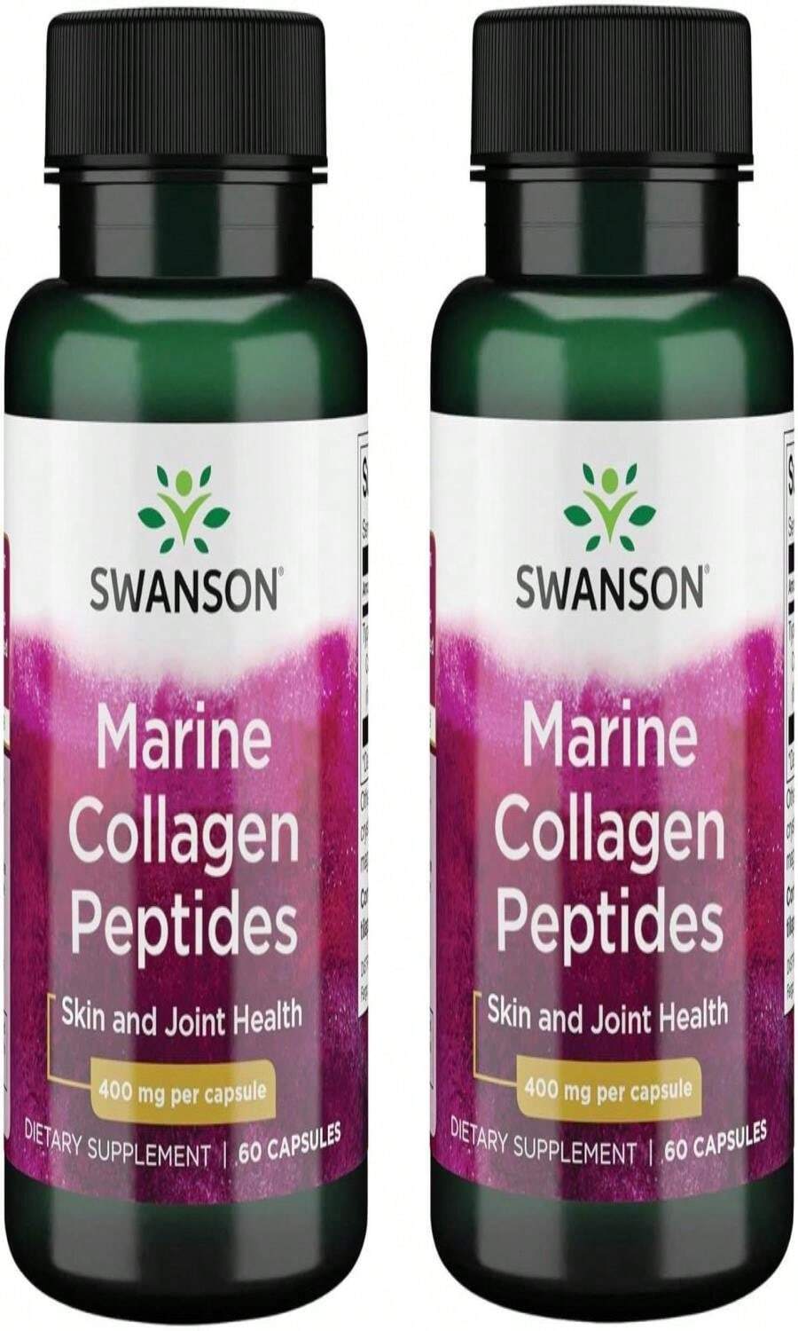 Swanson Hydrolyzed Fish Collagen Type I 400 Milligrams 60 Capsules (2 Pack) - 白色的 - 查看 1