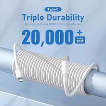 Cable de carga rápida PD de 3,3 pies/100 cm, 30 W, compatible con transferencia de datos para iPhone 14 13 12 Pro Max Plus