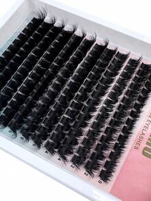 240pcs/216pcs/192pcs/168pcs/144pcs 8D Luxury Fluffy DIY Cluster Lashes - 10-20mm Mixed Length Eyelash Extension 0.07mm Russian D Curl Thick & Reusable Dramatic Lashes Easy For Beginners - 12 Rows 60D/80D/100D/120D/160D/200D Diverse Pack - D - 查看 6