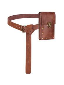 Bộ 2 món gồm thắt lưng thời Trung cổ và túi đeo hông kiểu cổ điển, thích hợp cho thời kỳ Phục hưng, chợ Viking, hóa trang LARP, phụ kiện trang phục Halloween. - C - Xem 14