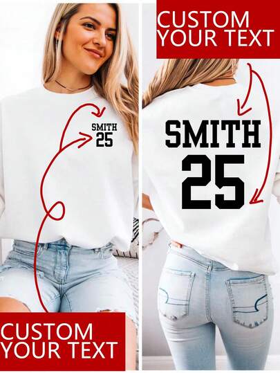 Fügen Sie Ihren Text hinzu, um Ihren personalisierten Hoodie zu gestalten, passen Sie Ihren Namen an, passen Sie einen Slogan an. Langärmeliger Rundhals-Hoodie, Damen-Hoodie, geeignet für den täglichen Gebrauch, geeignet für Herbst, Erntedankfest, als Geschenk für sie, als Geschenk für Familienmitglieder.