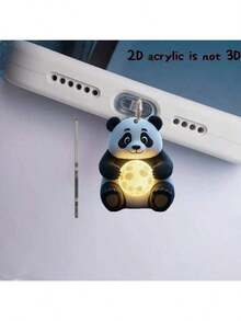 Acrylic Earphone Dust Plug - Tree/Jellyfish/Panda, Silicone Charging Port Dust Plug Protector For IPhone/Type-C Lightning