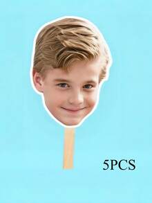 1/3/5/10/20个照片面具，生日派对装饰，个性化扇形人像镂空头箍，趣味面具，带绳面具，镂空眼绳面具，定制大头棒面具派对装饰，上传照片，适合生日、婚礼、朋友、亲戚，最佳礼物，派对、圣诞装饰，圣诞装饰品，派对热门 - 彩色 - 查看 10