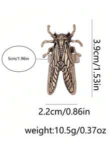 1 件复古合金瓢虫可调节戒指，用途广泛，适合日常佩戴 - 活口戒指 - 查看 11