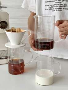 1 pieza Cafetera de goteo con escala de medición, cafetera de vidrio resistente al calor
