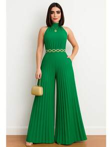 Women Jumpsuits - 綠色 - 查看 2