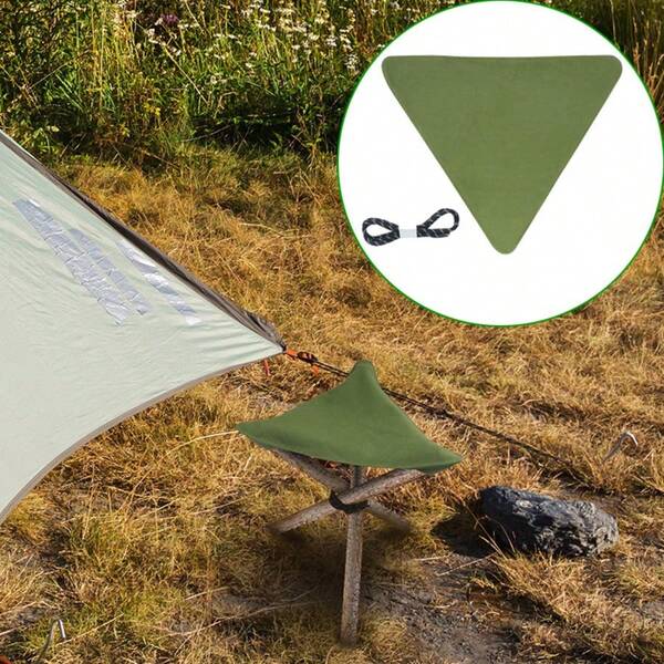 1PC Outdoor Camping Fishing Stool, Foldable Triangular Stool Fabric, Portable Triangular Stool Fabric, Handmade Small Pony Stool, Small Stool.